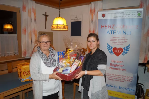 Elisabeth bekam einen wunderschönen Geschenkskorb von Spar